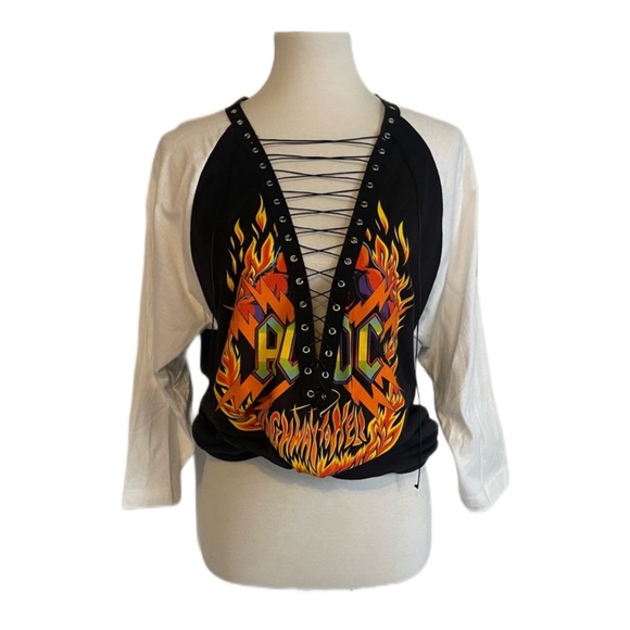 Tops - AC/DC Lace Up Shirt